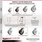 Service Caster 5 Inch Kingpinless Rubber on Aluminum Wheel Caster Swivel Locks 2 Rigid, 2PK SCC-KP30S520-RAR-BSL-2-R-2 - alternate 6